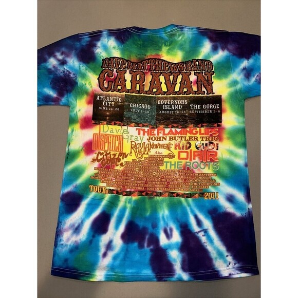 2011 Dave Matthews Band Adult Size Small Caravan Tour Concert Tee T-Shirt - Picture 2 of 2